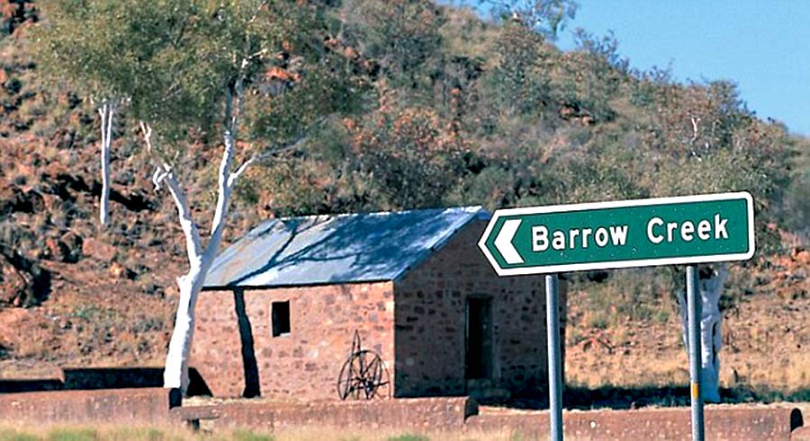 The real Barrow Creek, Northern Territory, scene of horrific events in July 2001, which form the basis of the story told in new Australian horror film, Wolf Creek 2